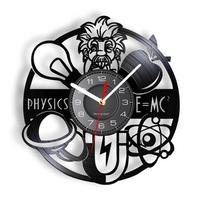 Math Formula Science Classroom Wall Art Wall Clock Geek Graphic Math Equation Vinyl Record Wall Clock Math Teachers Gift Idea gray