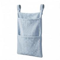Solid Color Cotton Baby Crib Hanging Bag Multi Functional Newborn Storage Bag for Stroller Baby Infant Kids Bedding Hanging Bag white