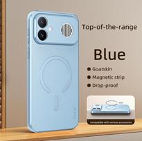 Luxury Goat Leather Magnetic Ring Phone Case For Xiaomi Redmi K90 Ultra K90 Max K80 Ultra K80 Full-Body Protection Cover Redmi K90 Ultra mėlyna