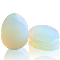 1-2Pairs Natural Opalite Moon Stone Amethyst Ear Gauges Plugs Tunnels Expanders Stretcher Double Flared Piercing Body Jewelry 12mm blue