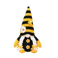 Mr. and Mrs. Honeybee Festival Gnomes Decorations Faceless Doll Ornament Decors Couple Gift for Home and Anniversary yellow