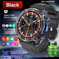 2026 NewT-REX3 GPS Offline Map Smart Watch 4GB Memory 1000mAh Battery Bluetooth Call 10ATM/IP69K Waterproof Swim Men Sports Fashion Smartwatch oranžinė