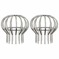 Gutter Leaf Guard 2 pcs Silver 110 mm Stainless Steel