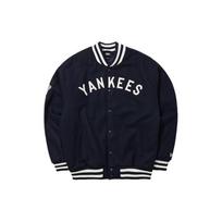 New Era FW23 MLB New York Yankees Letter Embroidery Long Sleeve College Style Baseball Jersey Unisex jersey Navy-Blue 14112321 S black