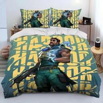 VALORANT Game Gamer Comforter Bedding Set,Duvet Cover Bed Set Pillowcase,king Queen Size Quilt Cover Set for Adult Boys Girls 135cm*200cm black