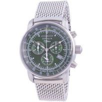 Zeppelin Jahre 100 metų leidimas Chronograph Quartz 8680M-4 8680M4 vyriškas laikrodis žalia