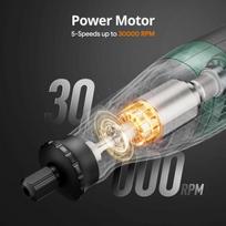 Depstech 8 V 2.0 Ah akumuliatorinis daugiafunkcinis įrankis, rotaciniai įrankiai, 5 greičių graviravimo įrenginys (5000–30000 aps./min.), 127 dalių daugiafunkcinių įrankių priedų rinkinys gręžimui, graviravimui, poliravimui, šlifavimui, rūdžių šalinimui