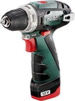 Metabo Powermaxx Bs Basic akumuliatorinis gręžtuvas-suktuvas - 600984500 - 12 V - kompaktiškas gręžtuvas su akumuliatoriaus indikatoriumi - su akumuliatoriumi ir įkrovikliu