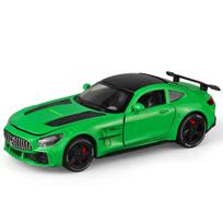 1:32 mastelio Mercedes Benz AMG GTR lydinio sportinis automobilis Metalinis modelis su garsu ir šviesa Žaislinis automobilis Centrinio valdymo ornamentai Ekranas Vaikų dovana žalia