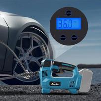 Autojare akumuliatorinis kompresorius, suderinamas su makita 18 v akumuliatoriumi, 150 psi elektrinis oro siurblys su skaitmeniniu ekranu, nešiojamas oro kompresorius automobiliui, kamuoliams, dviračiams, motociklui (be akumuliatoriaus)