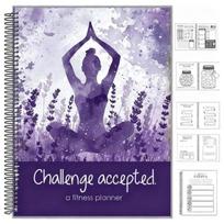 Undated 90 Day Workout Goal Planner With Weekly Habits Trackers Thick Acid Frees Smooth Paper Fitness Journal Notebook beige