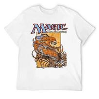 Autumn and Summer Design Magic The Gathering Printed T-shirt, Kawaii Clothing Undershirt, Summer Top Pattern Men's T-shirt XXXL gray