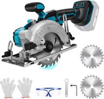 Akumuliatorinis diskinis pjūklas, skirtas makita 18 v ličio jonų akumuliatoriui, bešepetėlinis mini rankinis diskinis pjūklas su 2 pjovimo diskais, mini diskinis pjūklas plytelėms ir medžiui pjauti (125 mm)