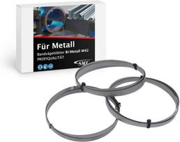 Smi bi-metalinis M42 juostinių pjūklų rinkinys, 3 vnt., matmenys 1435 x 13 x 0,65 mm, 8/12 Tpi, pvz., Güde Mbs 125 V juostiniam pjūklui