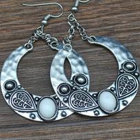 Fashion Boho Big Drop Earrings For Women Zircon Brinco Carved Vintage Tibetan Copper Bohemian Long Earrings boucle d’oreille balta