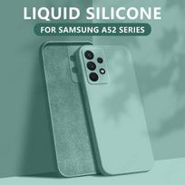 Liquid Silicone Case For Samsung Galaxy S24 S2 FE S26 S23 S22 Ultra Plus S2 Edge A7 A37 A6 A17 A16 A36 A4 A G Soft Cover For Samsung S22 blue