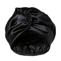 Women Sleeping Satin Hair Bonnet Adjustable Elastic Silk Braids Long Curly Hair Wrap Solid Color Breathable Hair Care Night Cap blue