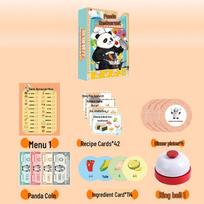 Panda Restaurant Math & Observation Tabletop Game for Ages 3-6: Develop Reaction and Skills Through Educational Play beige