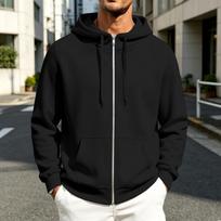 Men's Casual Zip-Up Hoodie Sweatshirt Jacket with Pockets XL gray