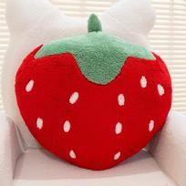 40Cm Simulation Big Strawberry Plush Pillow Toy Soft Stuffed Plant Fruit Doll Sofa Cushion Children'S Holiday Gifts Home Decor 40CM beige