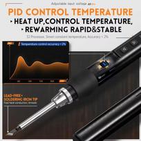 Dollatek lituoklio rinkinys, reguliuojama temperatūra 80–420 ℃, 96 W/65 W, elektroninis lituoklis su 6 litavimo antgaliais litavimo remontui