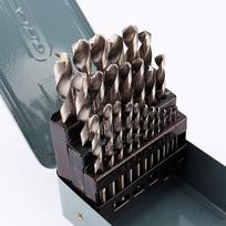 Metalo grąžtų rinkinys Hss Redu, 25 dalių spiraliniai grąžtai Hss Hss kotas spiralinis greitapjovis metrinis kampas 118 laipsnių 1 mm-13 mm