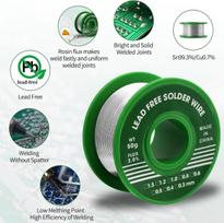 Meccion lydmetalis 0,8 mm 50 g elektroninė litavimo viela su kanifolijos srauto šerdimi Sn99.3 Cu0.7 bešvinė litavimo viela elektriniam litavimo remontui "pasidaryk pats"