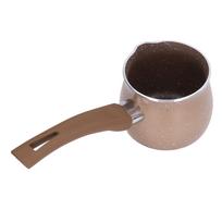 Nonstick Milk Pan 8cm Dia Single Handle Aluminum Alloy Cooking Pot for Coffee Butter ChocolateBrown ruda
