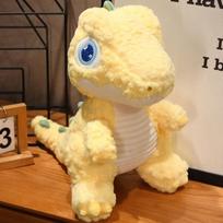 Squishy Dinosaur Plush Toy Soft Cartoon Big Eyes Dino Plush Doll Kawaii Animal Kids Birthday Gifts Stuffed Hug Pillow Cushion 23cm beige