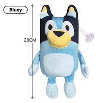 Bluey Bingo Anime Figure Plush Dolls Animation Peripheral Dog Dad Bandit And Mom Chilli 28CM Family Stuffed Toys Kids Gift 28cm beige