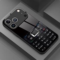 Retro telefono mygtukų rašto grūdinto stiklo telefono dėklas, skirtas Samsung Galaxy S26 S25 S24 S23 Ultra Plus FE, atsparus smūgiams dangtelis Galaxy S25 black