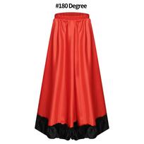 Big Swing Dance Skirt for Girls Ruffled Hem Spanish Flamenco Belly Dance Costume 5-6 Years red