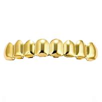 New HIP HOP Grillz Brass Gold Plated Set Plain 8 Teeth Top Bottom With Gold Rose Gold Silver and Black Grillz Teeth Body Jewelry
