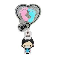 New Acrylic Retractable Nurse Badge Reel Pocket Watches Clip Hang Clockfashion Medical Doctor Id Card Holder Lanyard gray