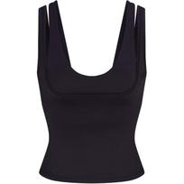 NikeSKIMS Matte Women's Double-Strap Scoop Tank Top TPTNK10540W-OBD M juoda