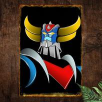 Room Decor  Vintage Robot Artwork Metal Tin Sign Aluminum Wall Decor for Home Bar Cafe Waterproof and Dustproof Unique Iron 20x30cm（7.8x11.8inch） yellow