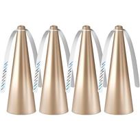 4 dvigubos paskirties skraidančių vabzdžių atbaidymo ventiliatoriai USB jungtis maitinamas baterijomis su besisukančiu dizainu tinkamas lauko vakarienėms, iškyloms, kepsninėms ir kitiems scenarijams auksas