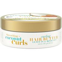 OGX Coconut Curl Curling Leave-in Rinse-out Hair Butter Treatment Mask Pack 187g 1 pcs beige