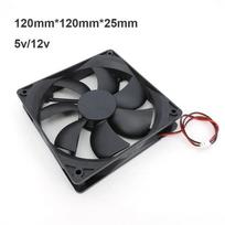 120mm 12cm 12025 DC Ventiliatorius 5V 12V 24v 120mm*120mm*25mm Bešepetis Aušinimo Ventiliatorius su alyva 2PIN PC Kompiuterio Korpuso Aušintuvas 12cm 0.1A 12025 5V black