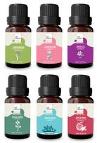 AIR-ROMA Aroma Diffuser Oil Combo of 6 (Lemon Grass, Japanese Rose, Madurai Jasmine, Apple Spice, English Ocean and Ginger Lily) 60ml for Ho pink
