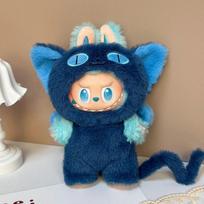 For 15/17cm Labubu Doll Lovely Animal costume Plush Clothing Set Labubu V1 V2 V3  Dolls Clothes Diy Decoration Toys Accessories No doll blue
