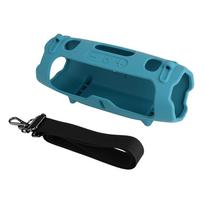For JBL Charge 6 Speaker Silicone Case with Shoulder Strap Portable Travel Soft Cover Silicone Protective Cover Shell mėlyna
