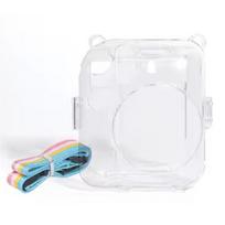 For Fujifilm Instax Mini 12 Transparent Camera Case Protective Carry Bag Cover With Shoulder Strap Storage Bag A475 white