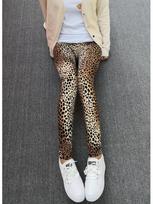 Leopardo rašto tamprūs antblauzdžiai aukštu juosmeniu – stilingos ir patogios moteriškos siauros kelnės, karštas išpardavimas! Free Size (suitable for 90-140 jin) black