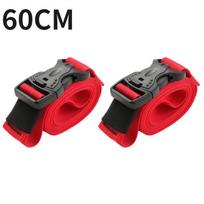 2 vnt. nailoninių krovinių diržų, perdirbamų, surišamų bagažo tvirtinimo virvių su sagtimi žemyn 60cm red