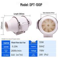 DPT-100P Tylus slėginis virtuvės ventiliatorius dūmų šalinimui white