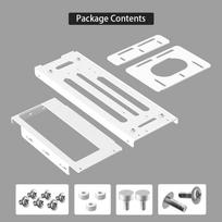 Vertical Graphics Card Mount Bracket with PCIE3.0 Metal Casing (Cable Not Included) black