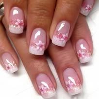 Flower Press On Nail Set Short Artificial Nail with Flowers Stick on Nail Acrylic Nail Manicure for Women Girls 24Pcs 1 brown