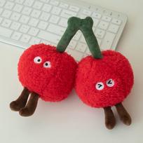 12/30/55cm Kawaii vyšnių pliušiniai žaislai Mielos vaisių pagalvės Minkštos pagalvės sofai Namų dekoracijos red