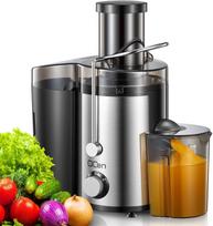 Household Automatic Juicer 110V-220V, Large Caliber, Juicing & Pulp Separation black